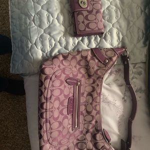 Purple Coach purse